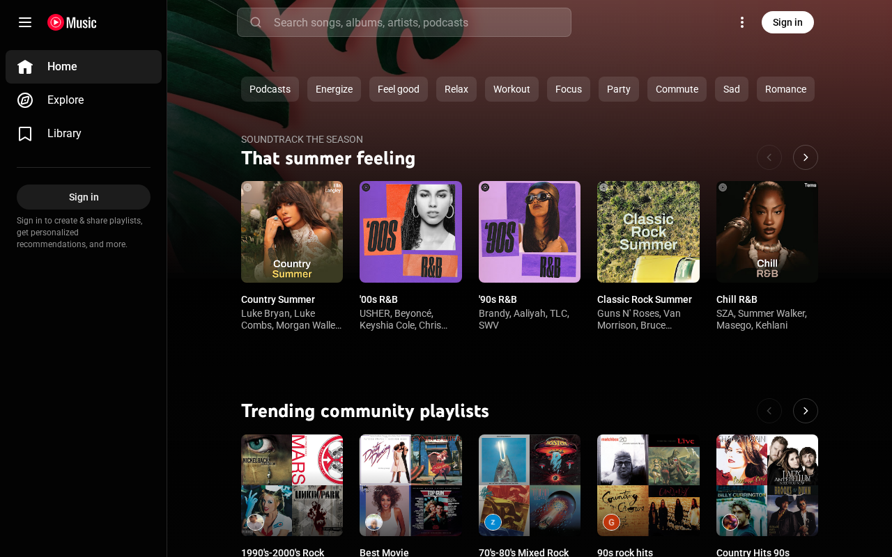 YouTube Music screenshot