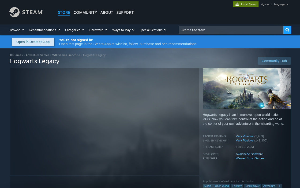 Hogwarts Legacy on Steam screenshot