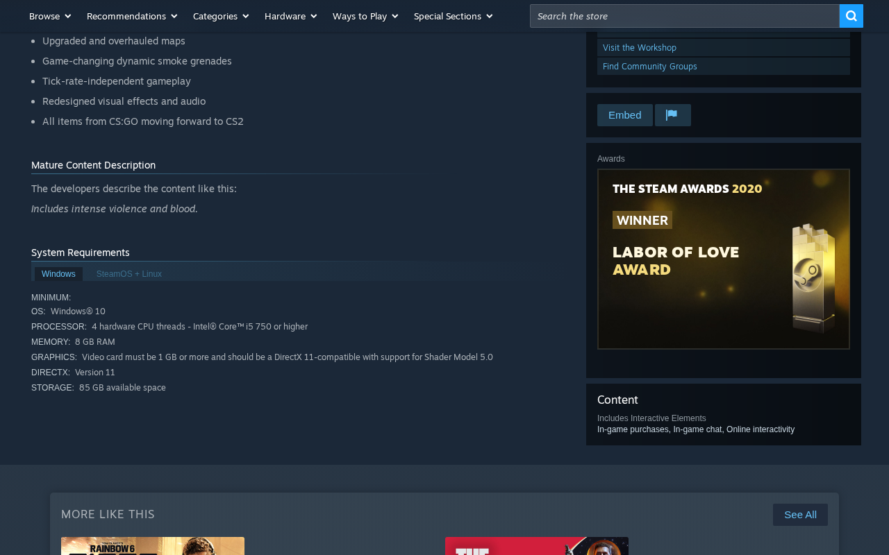 Counter-Strike 2 on Steam screenshot