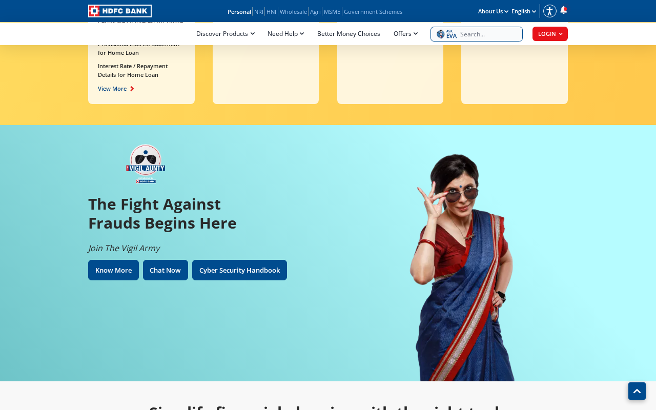 Personal Banking & Netbanking Services screenshot