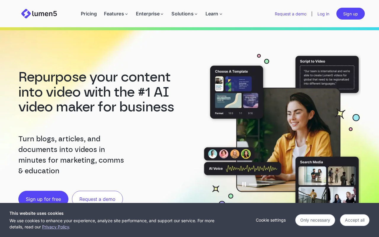 Social video marketing made easy. A video maker that turns text into video marketing content in minutes. screenshot