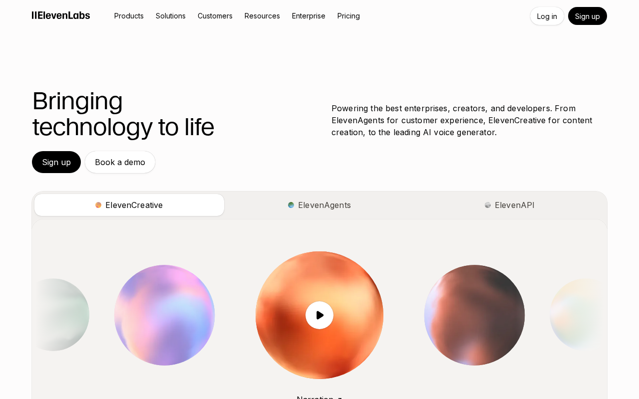Free AI Voice Generator & Voice Agents Platform screenshot