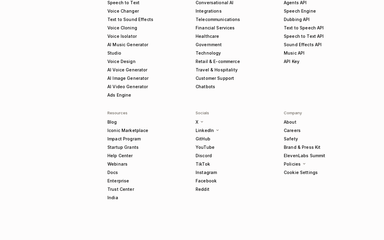 Free AI Voice Generator & Voice Agents Platform screenshot