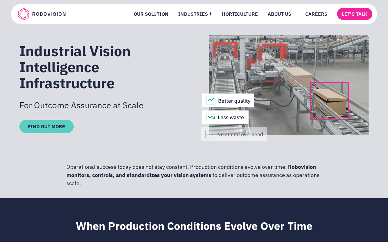 Industrial Vision Intelligence Infrastructure screenshot