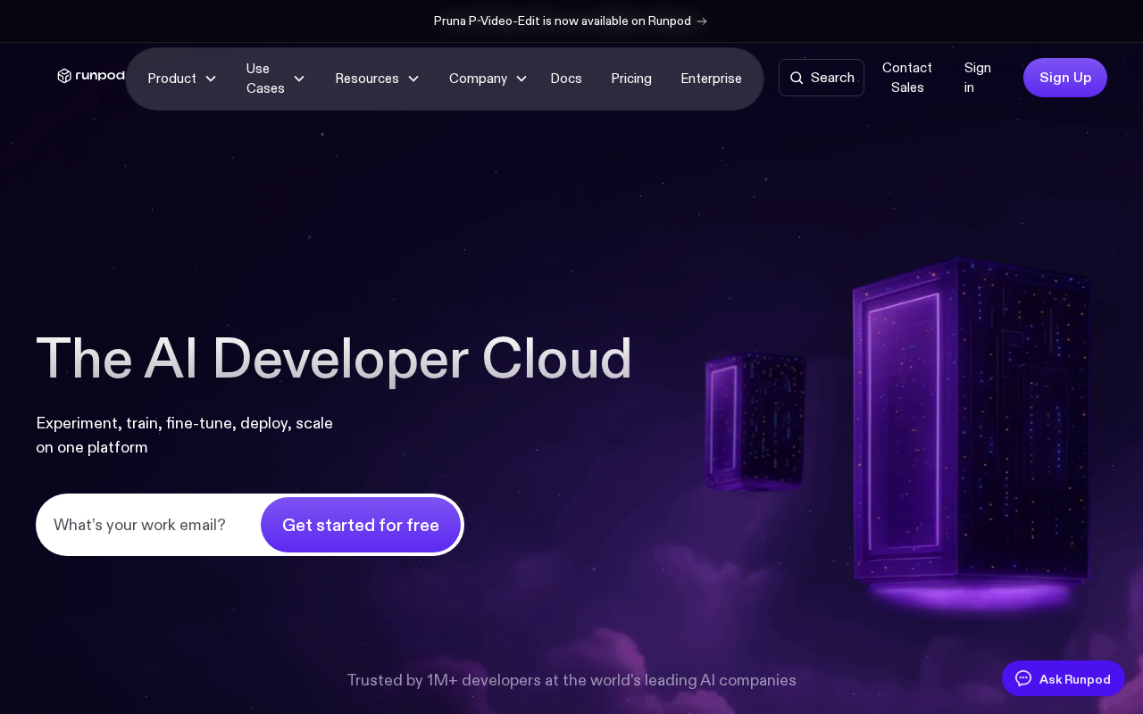 The AI Developer Cloud screenshot