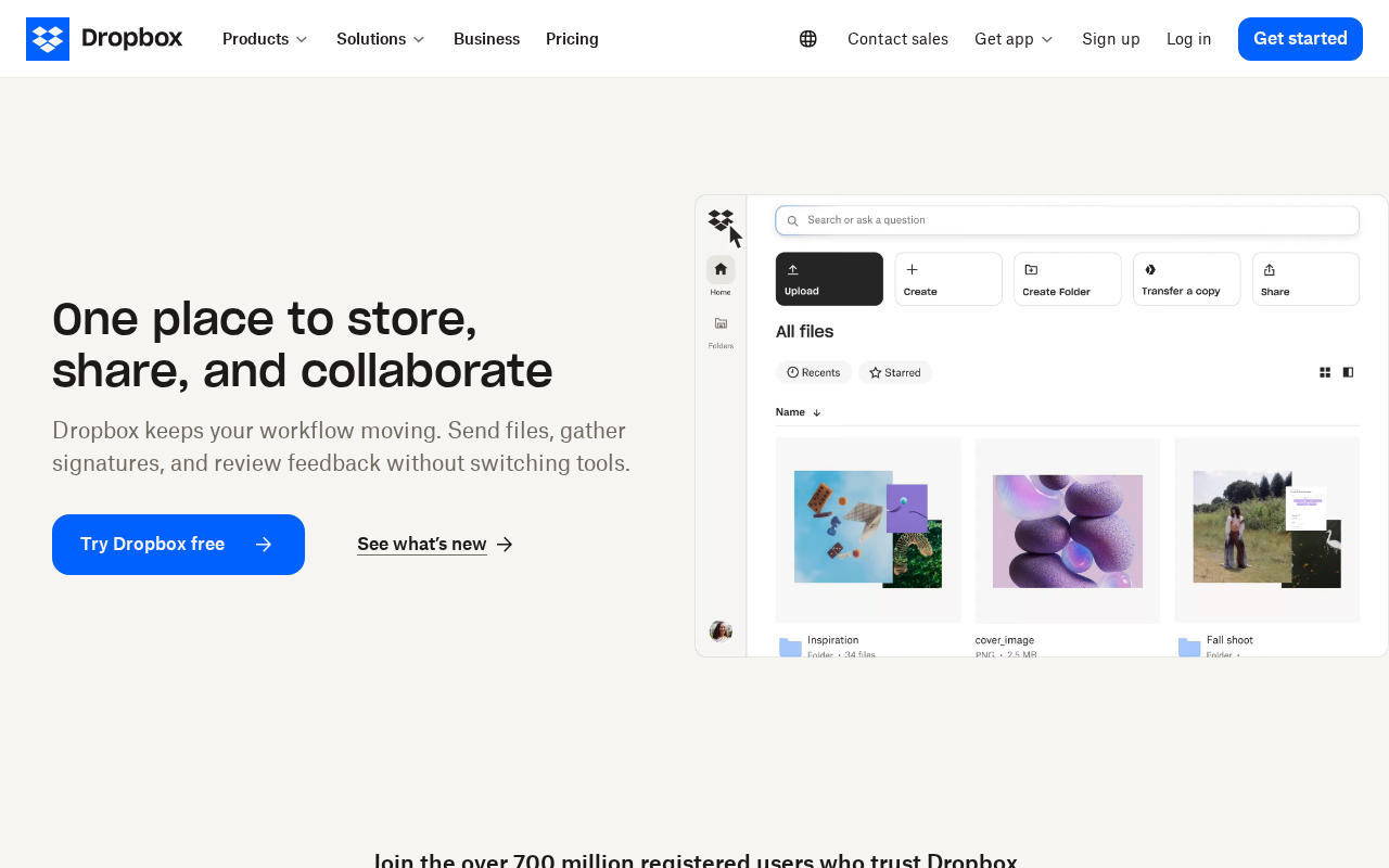 One place to store, share, and finish the job screenshot