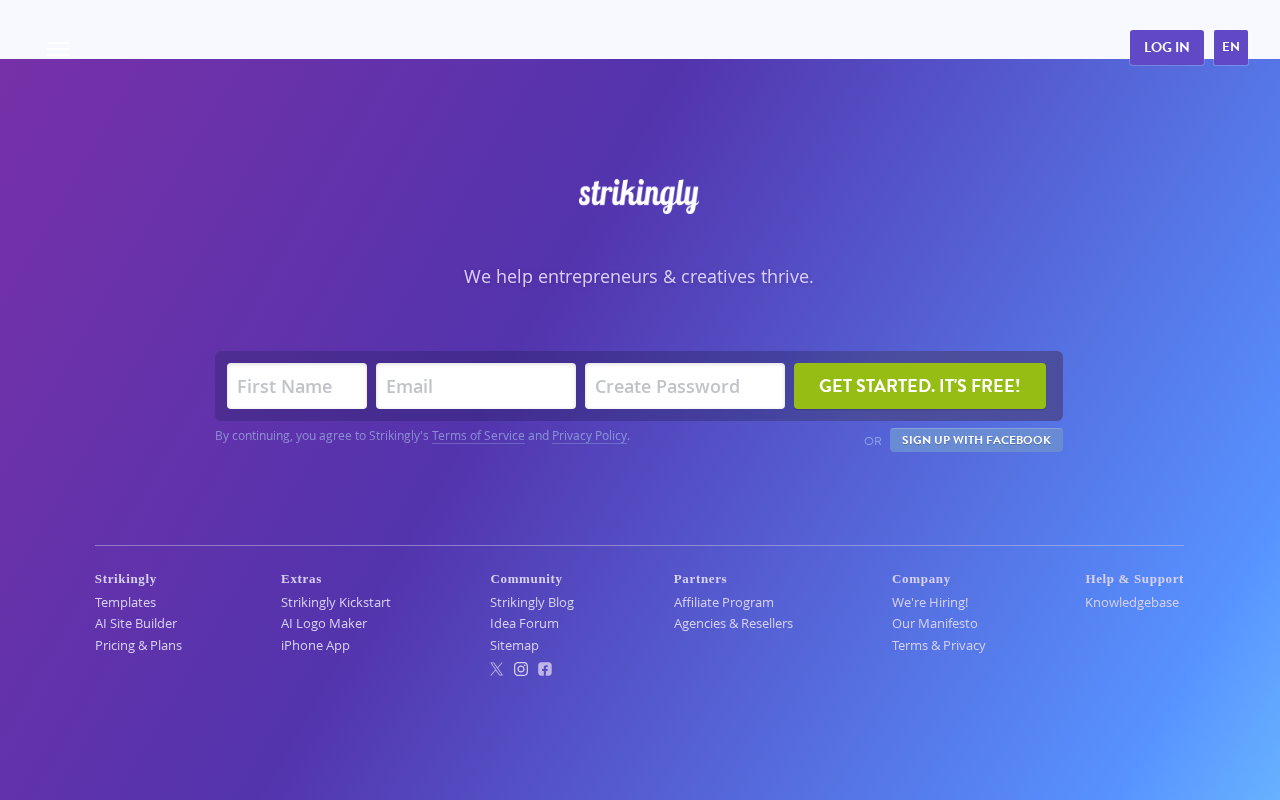 Check out Strikingly! Super easy website & store builder. screenshot