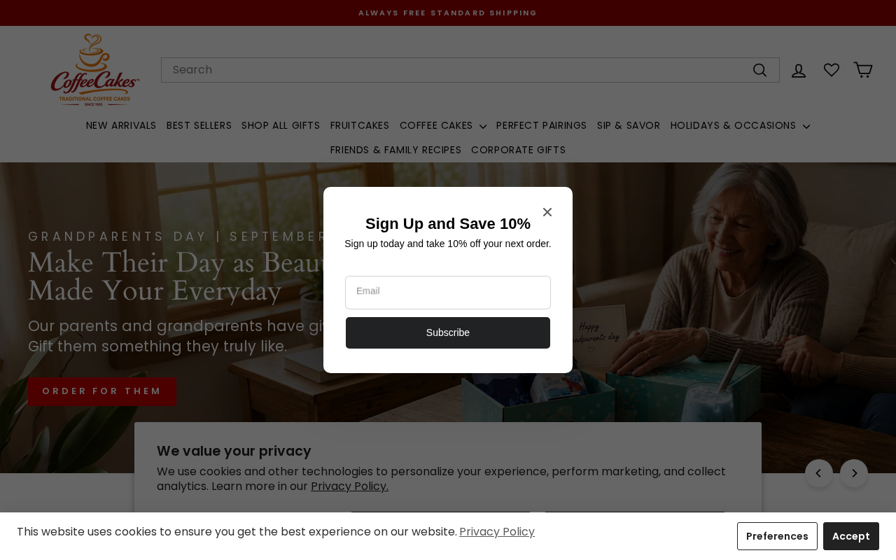 Delicious Coffee Cakes And Gourmet Gifts screenshot