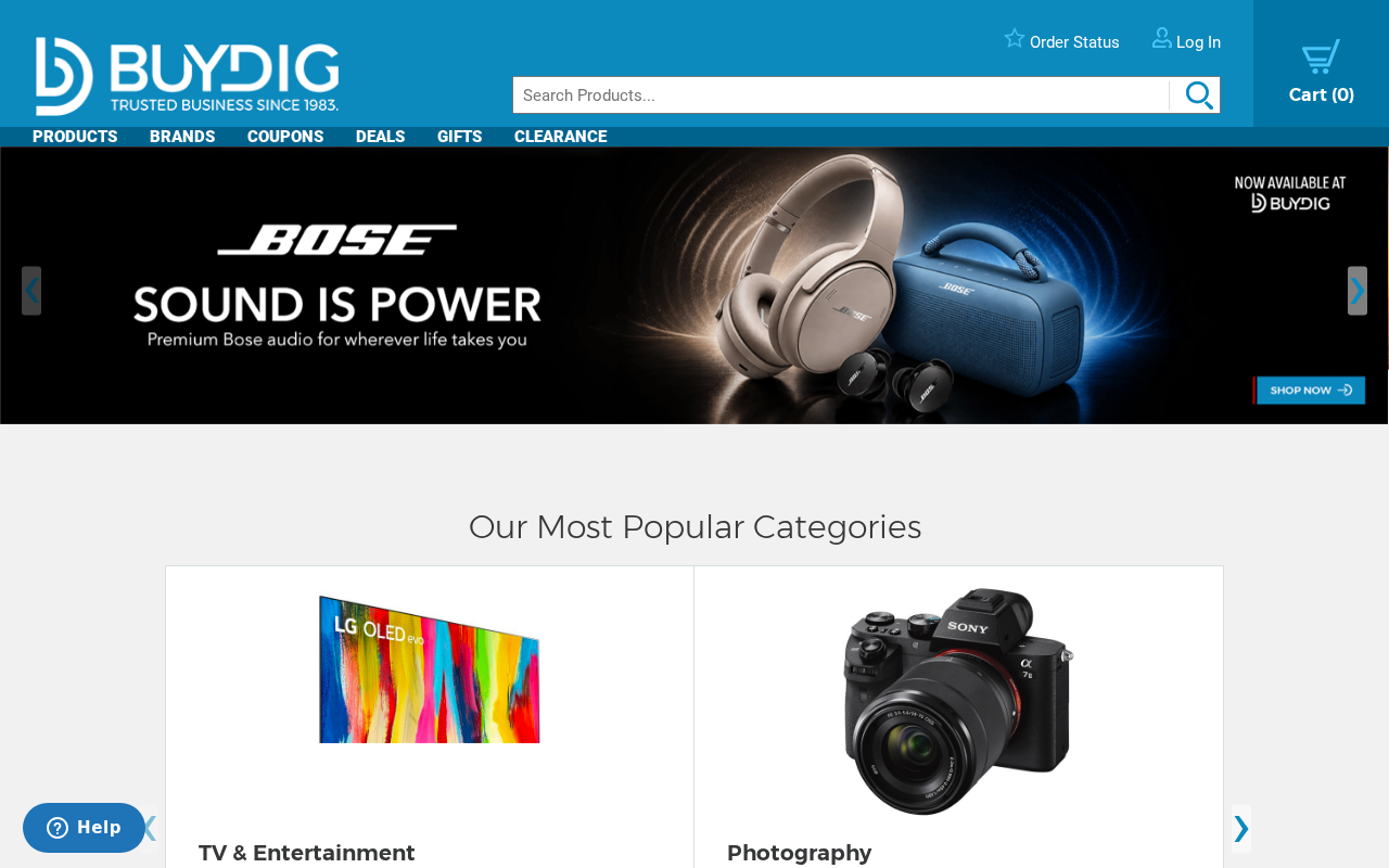 Our Most Popular Categories screenshot